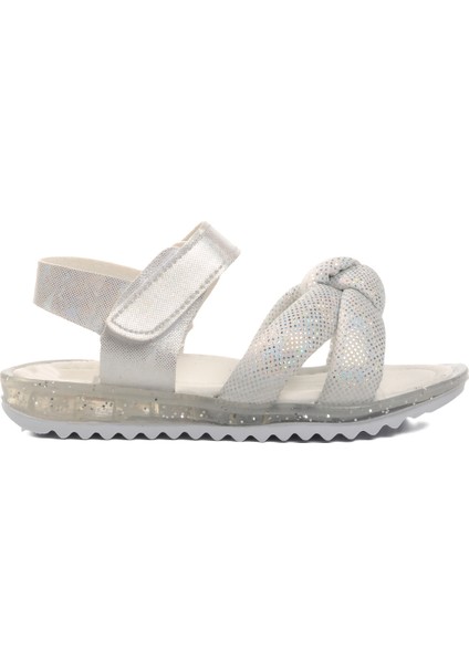 Beyaz Simli Çocuk Düz Sandalet