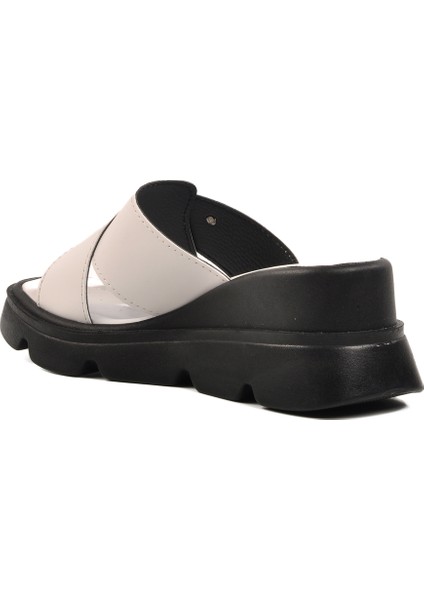 Beyaz Yüksek Taban Kadın Dolgu Topuk Terlik fırsatları