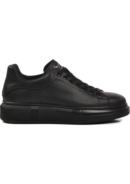 Siyah Deri Erkek Sneaker