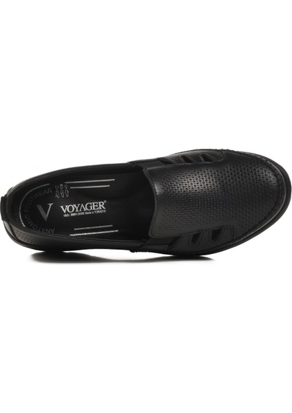 Siyah Deri Anatomik Kadın Casual Ayakkabı fırsatları