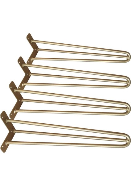 Masa Mobilya Ayakları Için Metal Altın Gold Firkete Takımı 75 cm