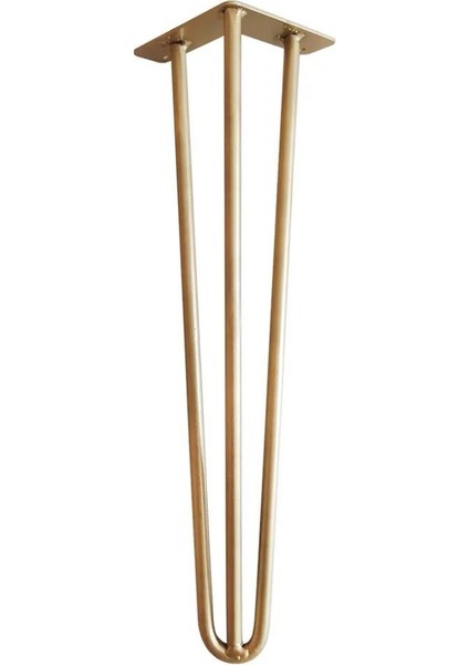 Masa Mobilya Ayakları Için Metal Altın Gold Firkete Takımı 75 cm