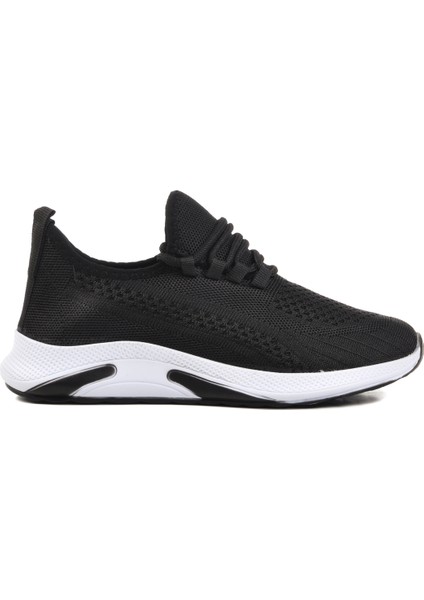 Siyah Beyaz Triko Hafif Unisex Spor Ayakkabı