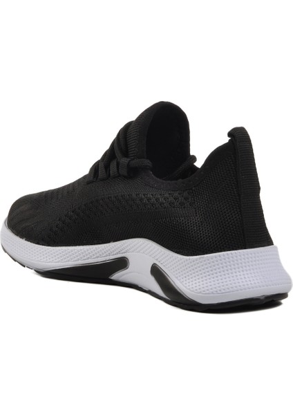 Siyah Beyaz Triko Hafif Unisex Spor Ayakkabı