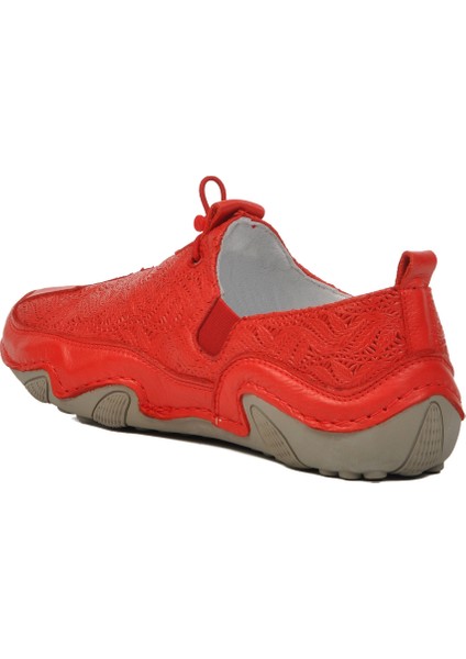 Kırmızı Deri Kadın Casual Ayakkabı fırsatları