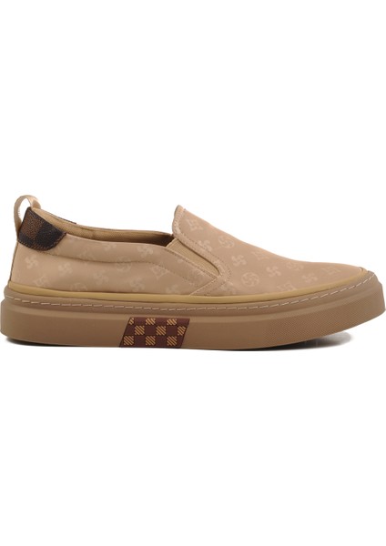 Bej Hafif Slip-On Erkek Casual Ayakkabı