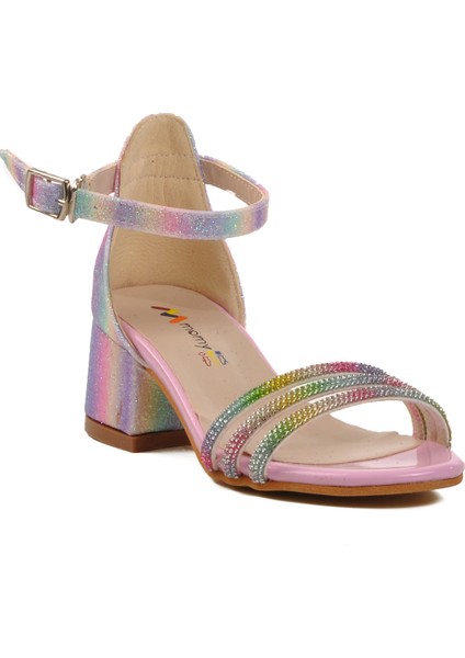 Pembe Taş Işlemeli Kız Çocuk Sandalet modelleri