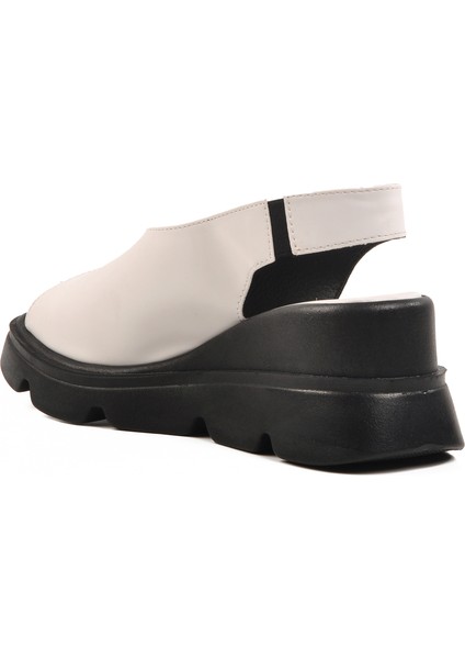 Beyaz Yüksek Taban Kadın Dolgu Topuk Terlik fırsatları