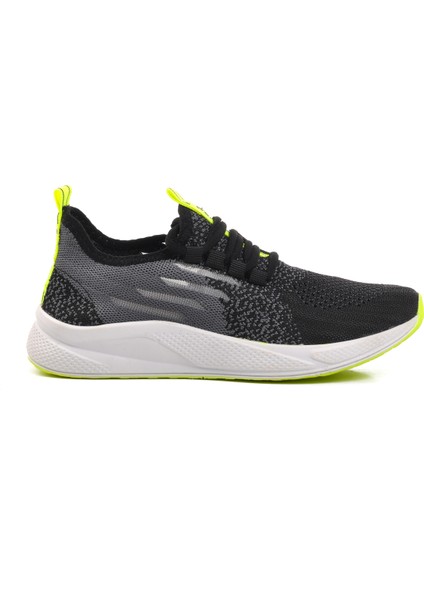 Siyah Beyaz Fosfor Sarı Unisex Spor Ayakkabı