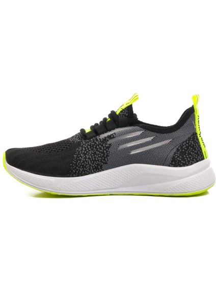 Siyah Beyaz Fosfor Sarı Unisex Spor Ayakkabı