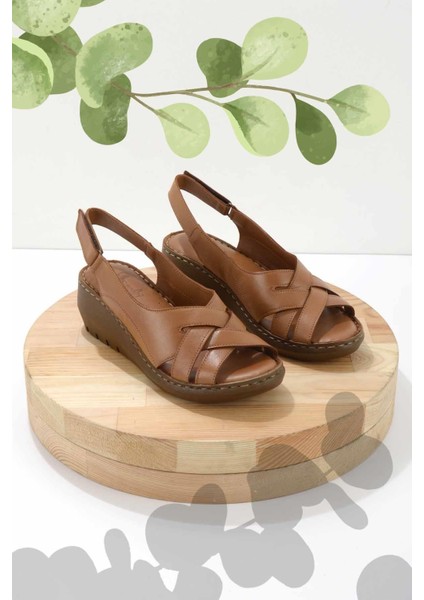 Taba Leather Kadın Sandalet K05296100403