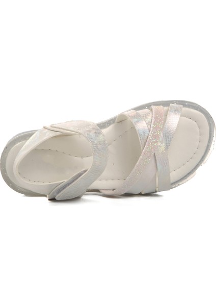 Beyaz Simli Çocuk Düz Sandalet fırsatları
