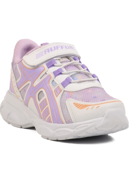 Beyaz Lila Cırtlı Fileli Hafif Kız Çocuk Spor Ayakkabı modelleri