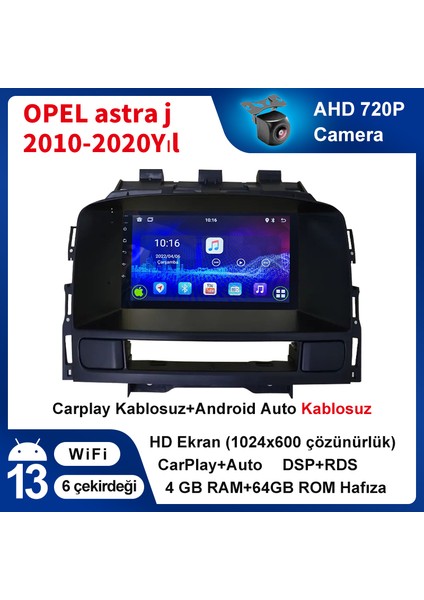 Opel Astra J 2010-2020 Yıl Uyumlu 7 Inç 4 GB Ram 64 GB Hafıza Multimedya Carplay Navigasyon