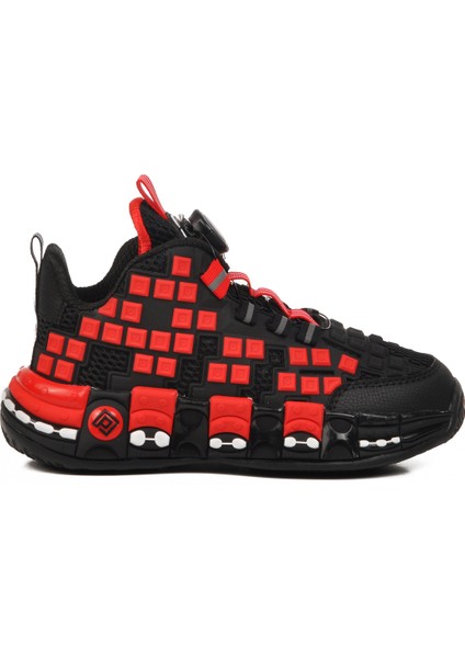 Kırmızı Misina Bağcıklı Bilek Boy Erkek Çocuk Sneaker