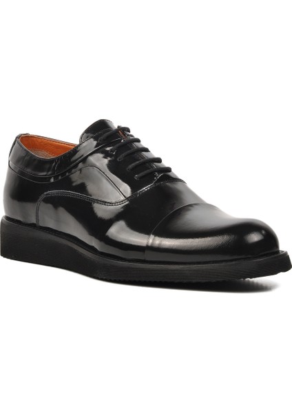 Siyah Rugan Deri Erkek Klasik Ayakkabı modelleri