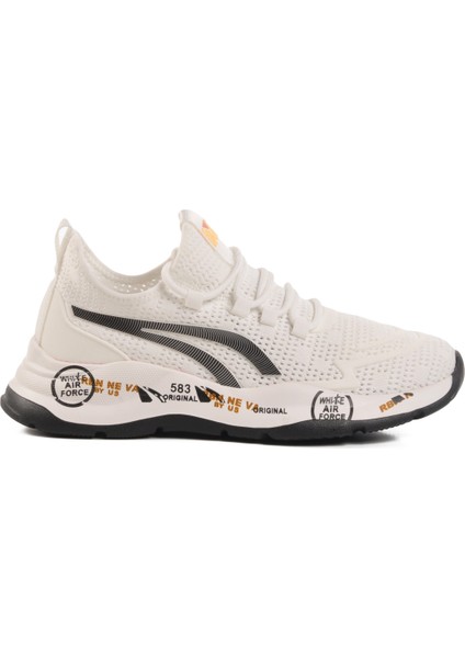 Beyaz Memory Foam Anorak Hafif Erkek Spor Ayakkabı