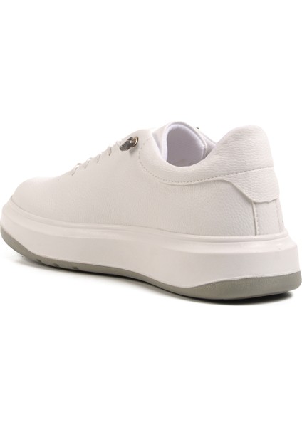 Beyaz Lastik Bağcıklı Deri Erkek Casual Ayakkabı fırsatları