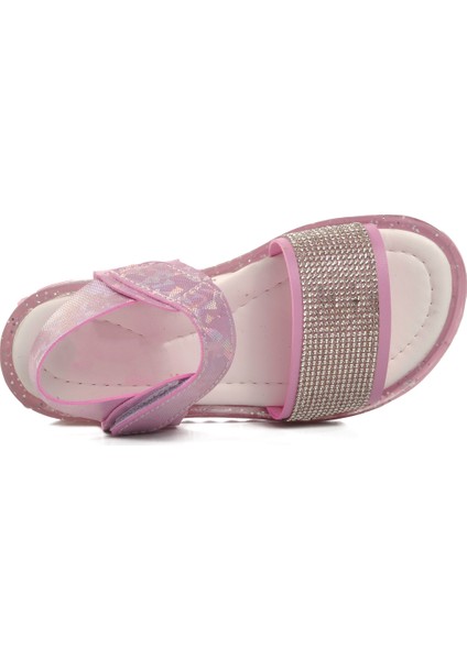 Pudra Simli Ortopedik Kız Çocuk Sandalet fırsatları