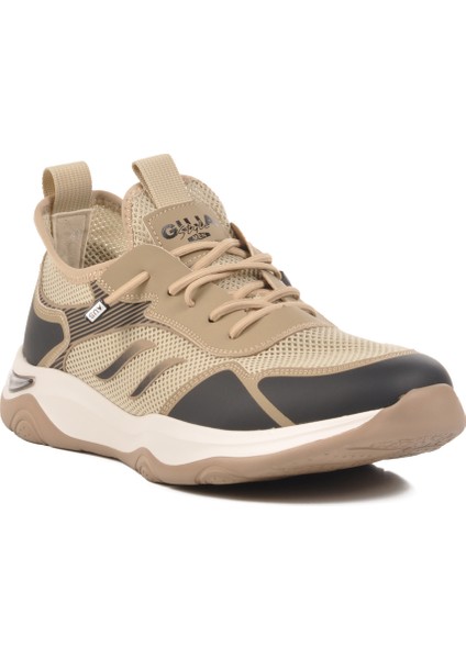 Bej Fileli Hafif Esnek Hava Alabilen Erkek Spor Ayakkabı modelleri