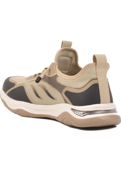 Bej Fileli Hafif Esnek Hava Alabilen Erkek Spor Ayakkabı fırsatları