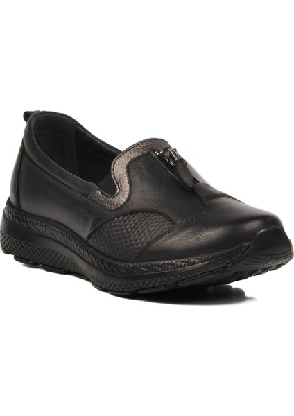 Siyah Deri Kadın Casual Ayakkabı modelleri