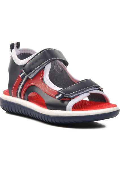 Lacivert Beyaz Kırmızı Çocuk Düz Sandalet modelleri