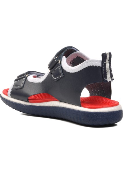 Lacivert Beyaz Kırmızı Çocuk Düz Sandalet fırsatları