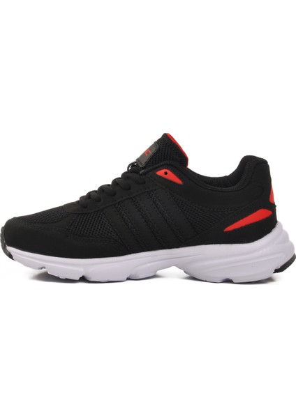 Siyah Beyaz Fileli Hafif Unisex Spor Ayakkabı