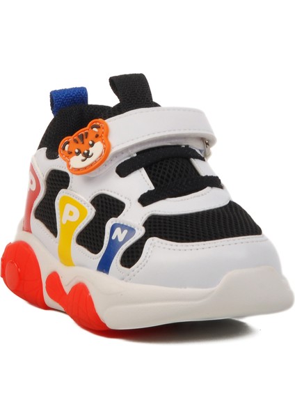 Siyah Cırtlı Fileli Hafif Erkek Çocuk Spor Ayakkabı modelleri