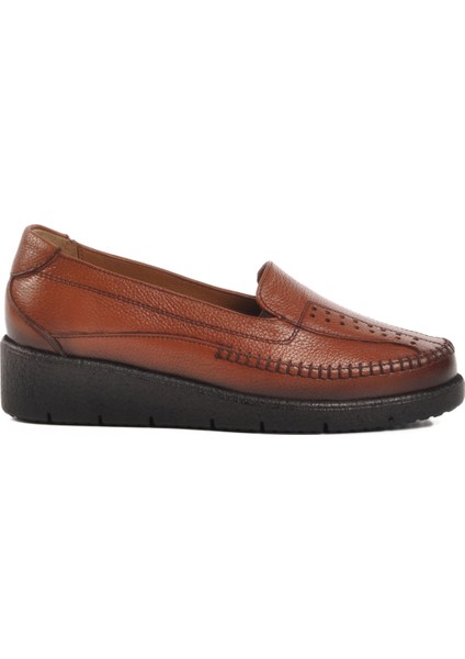 Taba Deri Kadın Casual Ayakkabı