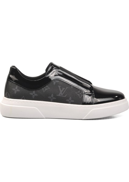 Siyah Rugan Beyaz Erkek Sneaker Ayakkabı