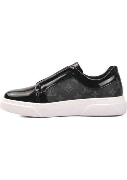 Siyah Rugan Beyaz Erkek Sneaker Ayakkabı