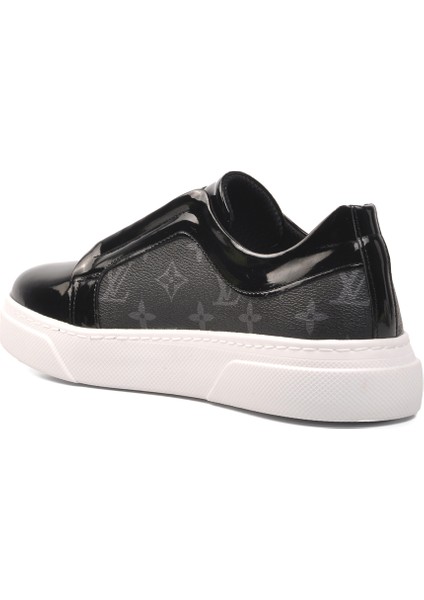 Siyah Rugan Beyaz Erkek Sneaker Ayakkabı