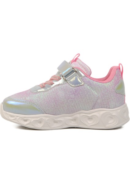 Gümüş Cırtlı Işıklı Kız Çocuk Spor Ayakkabı fiyatları