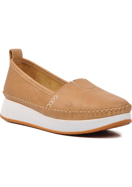 Bej Kadın Düz Rahat Günlük Ayakkabı modelleri