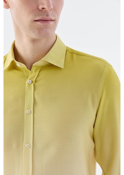 Safran Comfort Fit Düğmeli Yaka Kolay Ütülenebilir Gömlek modelleri