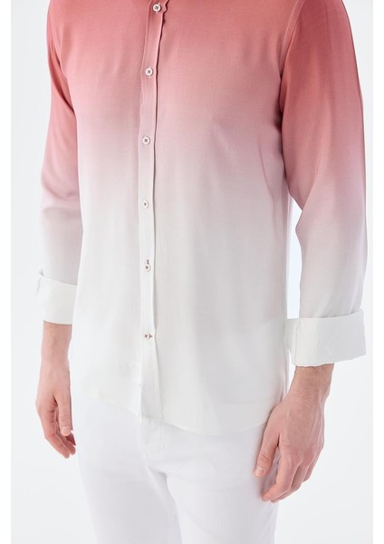 Gül Kurusu Comfort Fit Düğmeli Yaka Kolay Ütülenebilir Gömlek indirimleri