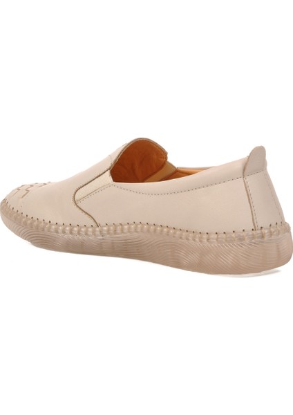 Bej Kadın Günlük Deri Ayakkabı Premium fırsatları