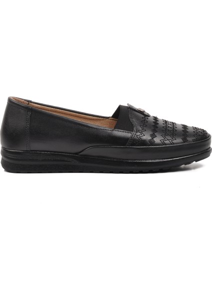 Siyah Kadın Düz Rahat Günlük Ayakkabı