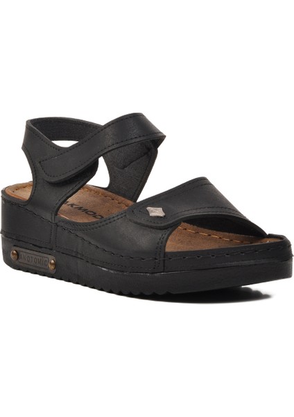 Siyah Kadın Düz Sandalet modelleri