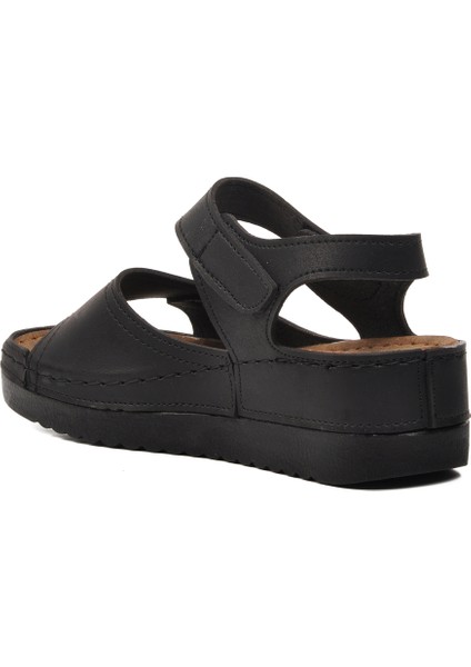 Siyah Kadın Düz Sandalet fırsatları