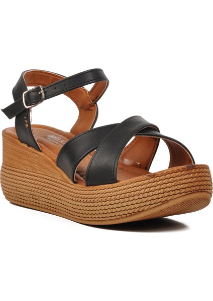 Siyah Kadın Düz Sandalet modelleri