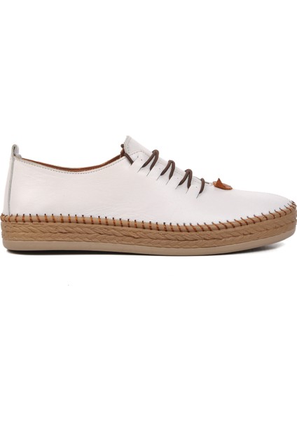 Beyaz Kadın Düz Rahat Günlük Ayakkabı