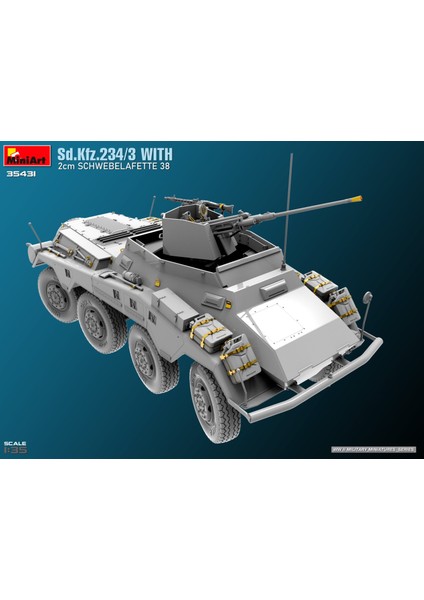 35431 1:35 SD.KFZ.234/3 2cm Schwebelafette 38 ile