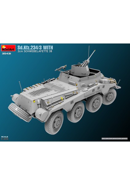 35431 1:35 SD.KFZ.234/3 2cm Schwebelafette 38 ile