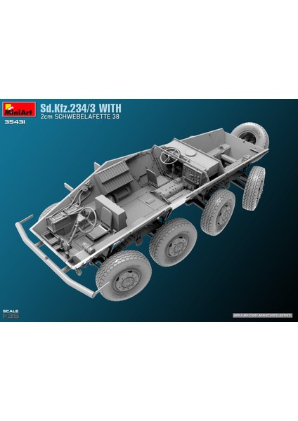 35431 1:35 SD.KFZ.234/3 2cm Schwebelafette 38 ile