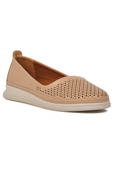 Bej Kadın Düz Rahat Günlük Ayakkabı modelleri
