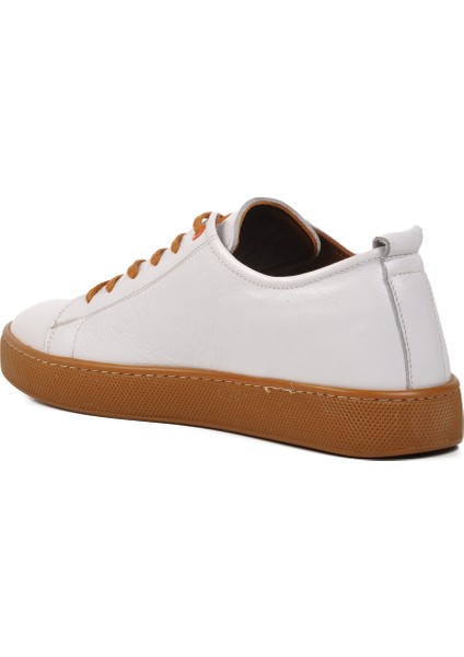 Beyaz Deri Erkek Sneaker Ayakkabı fırsatları