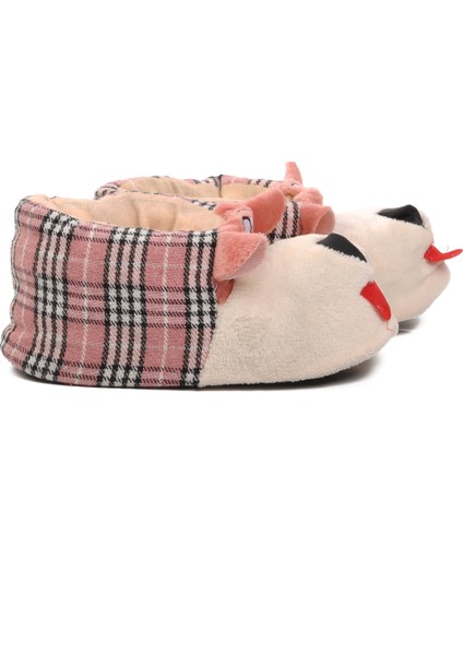 Pembe Bej Kadın Panduf Köpekli Panduf